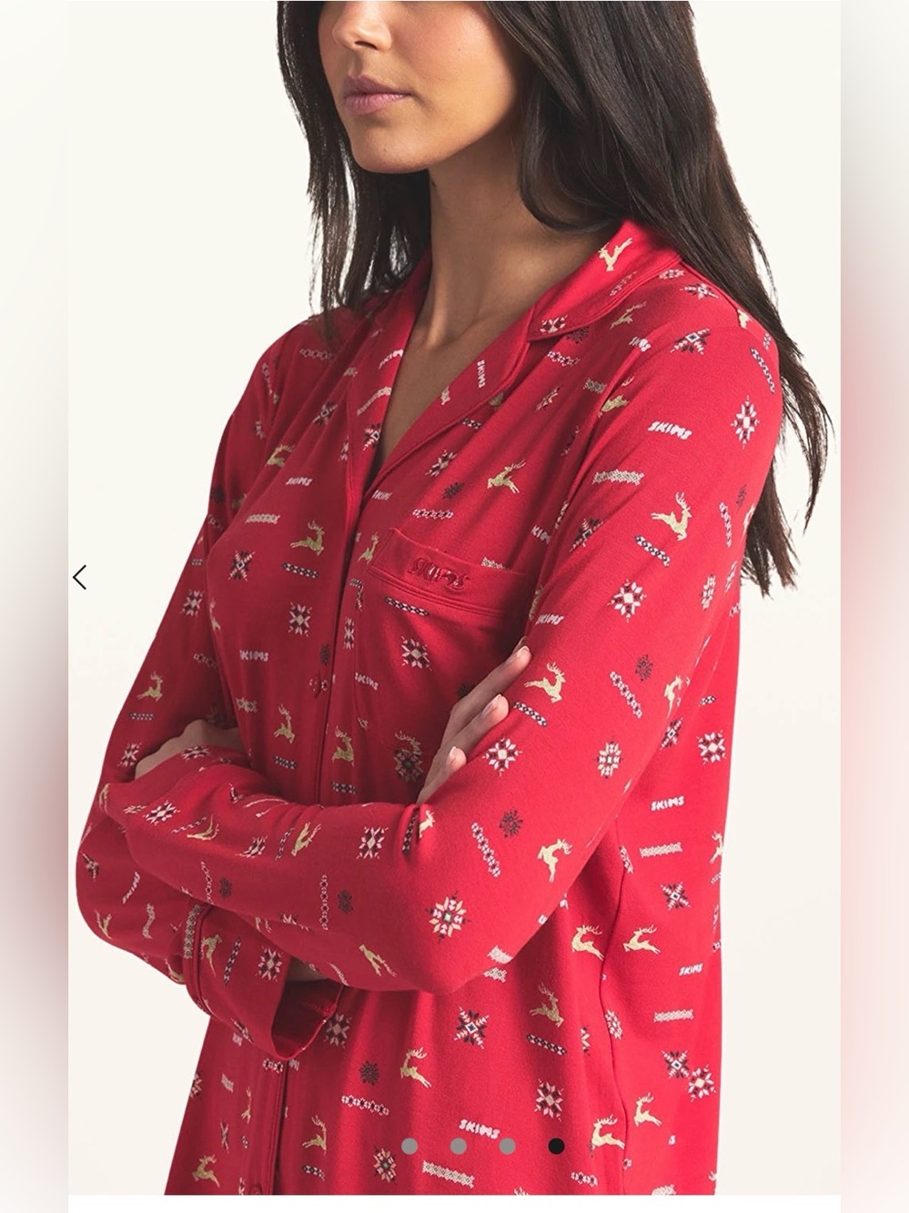 SKIMS button down lounge Top
